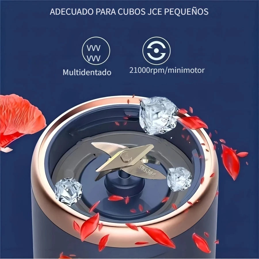 Liquidificador Portátil 400ML Com 6 Laminas (Com 2 Copos)
