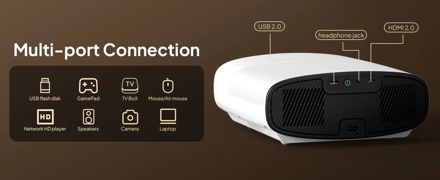 Projetor Smart 4K Ultra HD 1000 ANSI com Android
