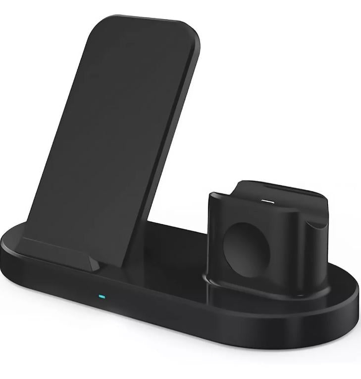 Carregador por indu��o sem fio 3 em 1 para iPhone AirPods e Apple Watch