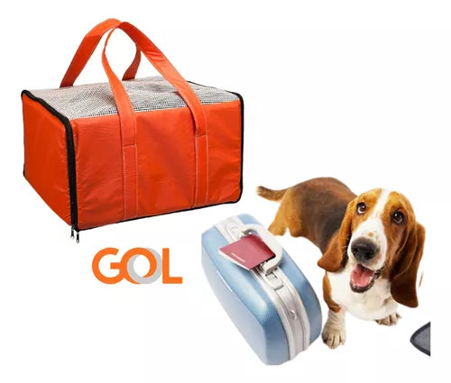 Bolsa de transporte a�reo para pets aprovada companhia GOL