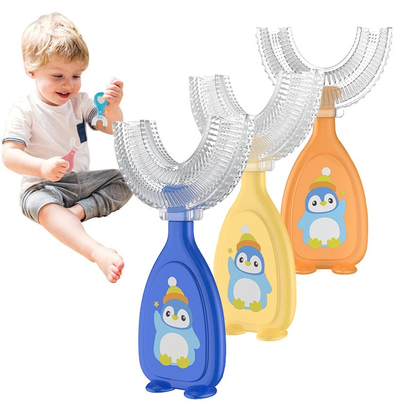 Escova de dente infantil em U 360 graus para crian�as