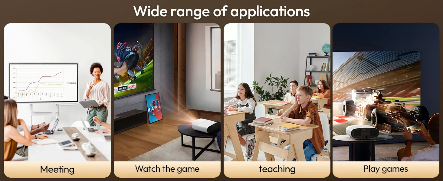 Projetor Smart 4K Ultra HD 1000 ANSI com Android