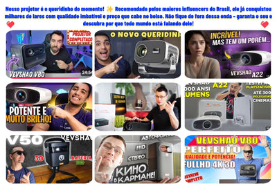 Projetor Smart 4K Ultra HD 1000 ANSI com Android