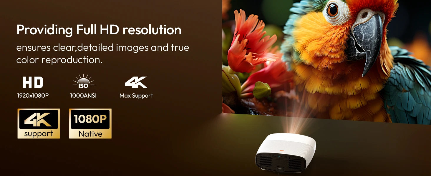 Projetor Smart 4K Ultra HD 1000 ANSI com Android