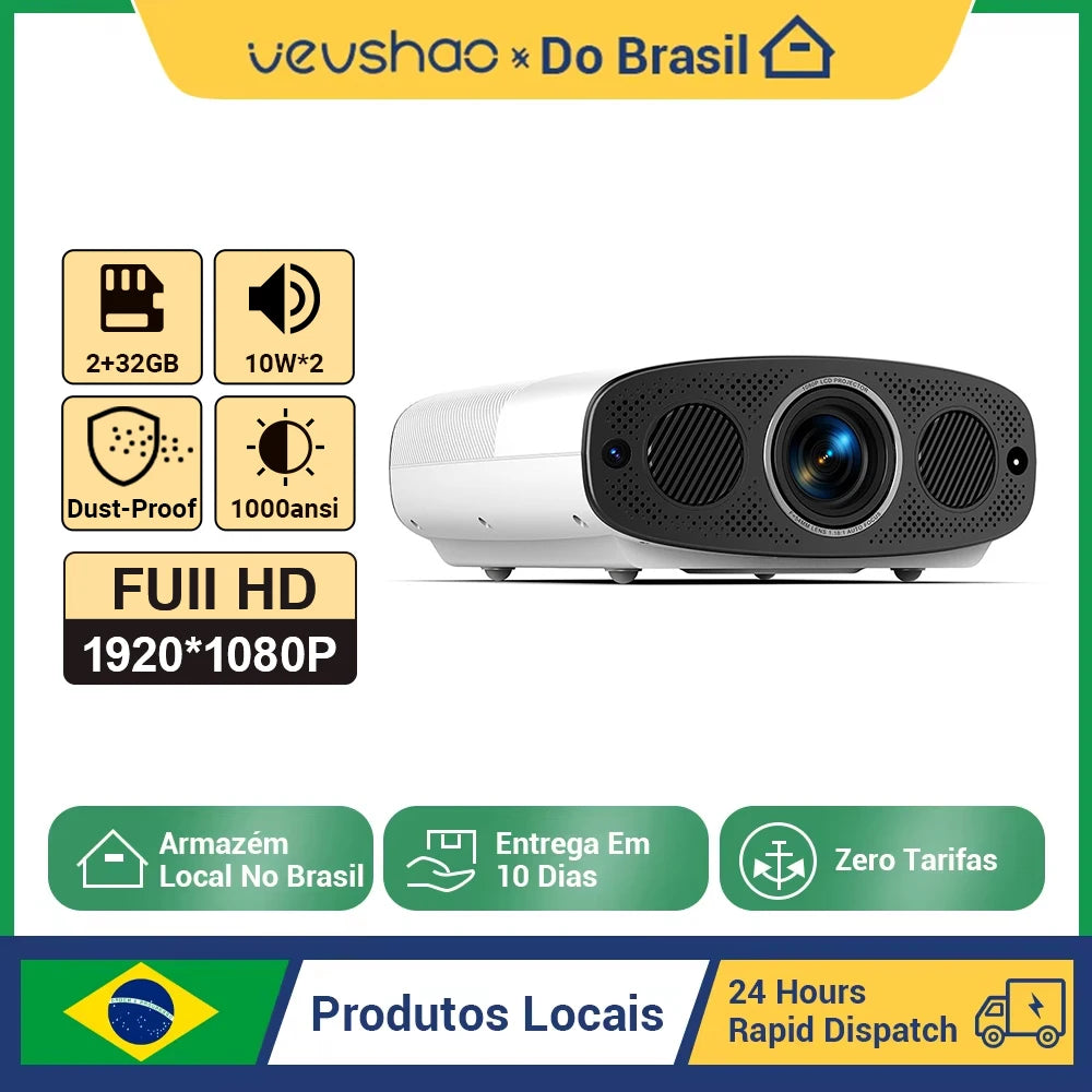 Projetor Smart 4K Ultra HD 1000 ANSI com Android