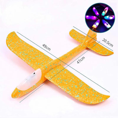 Avi�o planador de brinquedo infantil com luz LED