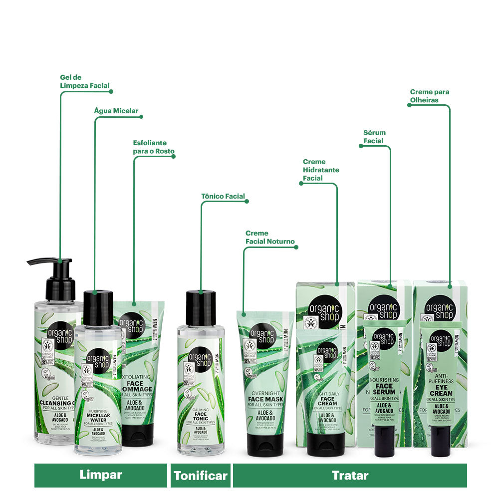 Kit Facial Supremo - Aloe Vera e Abacate Orgânico